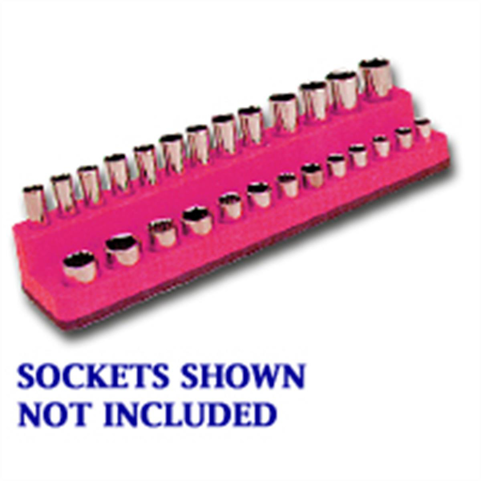 Mechanic's Time Savers Magnetic Socket Holder — 1/4in. Drive, 4mm to 14mm, Hot Pink, Model# MTS722
